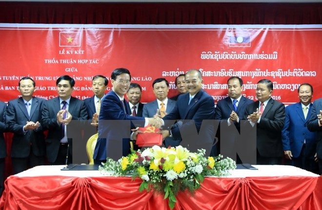 Đoàn đại biểu cấp cao Ban Tuyên giáo Trung ương Đảng Cộng sản Việt Nam thăm và làm việc tại Lào - ảnh 1